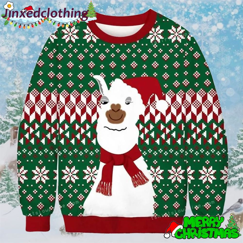 Xmas Alpaca Christmas Ugly Sweater 